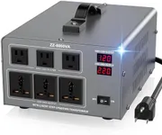 8000W Voltage Auto Converter Transformer, Heavy Duty Step Up/Down Power Converter 110/120/220/240V with 3 US Outlets,3 Universal Outlets,LED Display,w/US Standard Power Cord Circuit Breaker Protection