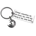 Long Distance Relationship Gifts Always Remember We are Under The Same Sky Looking at The Same Moon Friends BFF Keyring Gift for Husband Boyfriend …