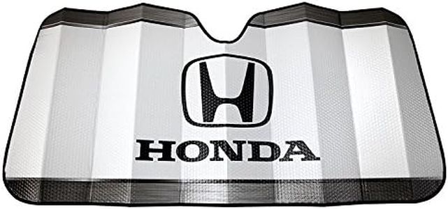 Plasticolor 003714R01 Honda Logo White Accordion Style Car Truck SUV Front Windshield Sunshade