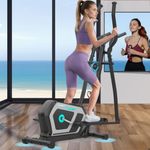 Elliptical Cross Trainer for Home Gym, 3 in 1 Cross Trainer with 16 Levels of Magnetic Resistance, Dual Handle Design, LCD Display, Pulse Sensor, Device Holder, 130 KG Weight Capacity Cross Trainer