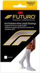 FUTURO Anti-Embolism Knee Length Stockings, Medium Regular, White, Moderate (18 mm/Hg)