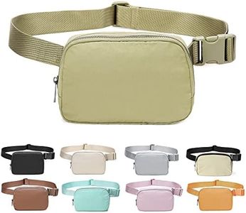 MEISEE Fanny Belt Bag Waist Pack Crossbody Bags Bum Bag for Running Hiking Travel Workout Adjustable Strap for Women, Khaki green