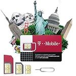 USA SIM Card with Unlimited Network Data, T-Mobile SIM Card, Unlimited Speed US Prepaid Card, International Mobile Card with Unlimited Local Calls and Local SMS. 4G Operating Network. (7 days)