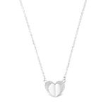 Silver Chest 925 Silver Pendant for Women and Girls with Silver Chain | Silver Necklace with AAA Cubic Zirconia stones | Design - Two Heart as One