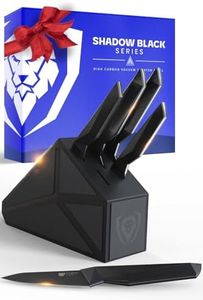 DALSTRONG Knife Block Set - 5-Piece - Shadow Black Series - Black Titanium Nitride Coated German HC Steel