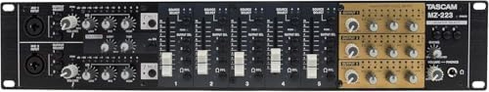 Tascam 7-Channel 3-Zone Rackmount Audio Mixer With Voice Priority (MZ-223)