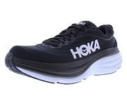 HOKA ONE ONE Bondi 8 Mens Shoes, Black/White, 8