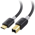 Cable Matters USB 2.0 Type C (USB-C) to Type B (USB-B) Printer Scanner Cable in Black 3.3 Feet