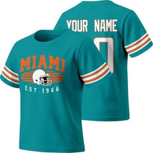KREDE Miami T Shirt Custom Name Number for Kids Girl Boy Gift