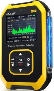 Geiger Counter Nuclear Radiation Detector - FNIRSI Radiation Dosimeter with LCD Display, Portable Handheld Beta Gamma X-ray Rechargeable Radiation Monitor Meter, 5 Dosage Units Switched