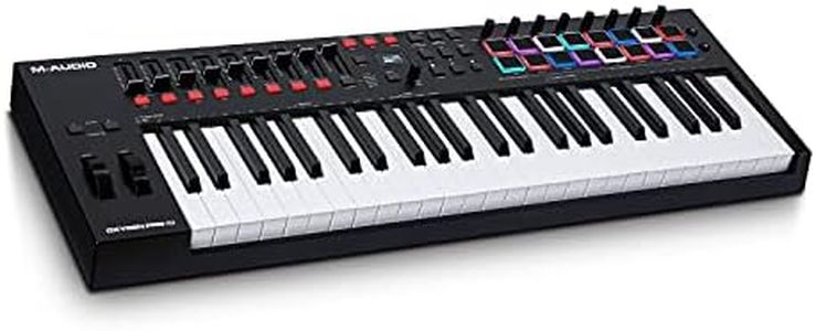 M-Audio Oxygen Pro 49 – Clavier maître USB-MIDI 49 touches avec pads, potentiomètres, boutons et faders assignables MIDI et pack de logiciels inclus