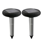 OOSMA Solar Snake & Mouse Repellent Mole Stopper Scare Vole for Lawn Garden & Yard Home. Prevent Your Farms Outdoor Camp, Safe for Pets & Human (Pack of 2 Box)