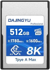 DAJINGYU 512GB CFexpress 4.0 Type A Memory Card VPG400 1780MB/s Read & 1600MB/s Write for 8K RAW/4K 120P Shockproof Compatible with Sony FX3, FX6, A12M2 Cameras