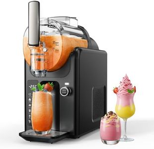 New Slushie Machine, 2L Slushy Maker with Adjustable Temperature, LED Display, 5-in-1 Frozen Drink Maker for Ice Cream, Slushie, Frappés, Milkshake, Frozen Margaritas, Auto-Clean