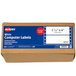 Avery White Computer Labels, 1-7/16" x 4", Dot Matrix Labels and Pin-Feed Labels, 5,000 Total (4014)