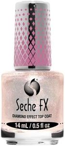 Seche FX Diamond Effect Top Coat - Pink, Transforming Topper, Long-lasting Polish Protection 0.5 fl. Oz