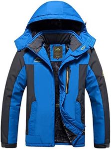 Winter Ski Jacket Men Waterproof Fleece Snow Jacket Thermal Coat for Outdoor Mountain Skiing Snowboard Jacket Plus Size L-9XL Blue Asian 7XL EUR 6XL