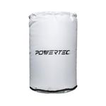 POWERTEC 70351 Dust Collector Lower Bag 20" Dia. x 30", Dust Collector Bottom Bag with Clear Window & Zipper for Wen, Jet, Grizzly Dust Collector, 1 PK