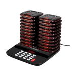 Retekess TD183 Pager System, FSK 800M, Wireless Calling System, 28 Hours of Work, with Vibration, Stable and Durable, Pagers and Beepers, Suitable for Restaurants, Hotels, Bars (20 pagers)