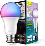 TREATLIFE Smart Light Bulbs, UL Certified WiFi Bluetooth Color Changing Light Bulb, A19 Smart Bulb Works with Alexa & Google Home, 60W Equivalent 800 Lumen, for Smart Home Lighting