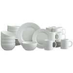 Pfaltzgraff 5165284 Sylvia Dinnerware Set, Porcelain, White