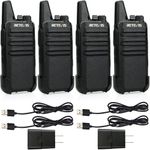 Retevis RT22 Walkie Talkie, 16 CH, FRS, 2 Way Radios Long Range Rechargeable, VOX, Mini, Two Way Radio for Business, Camping, Farm, School, Warehouse, Gifts, Skiing, Hiking(4 Pack)