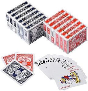 12 Decks Playing Cards Jumbo Index Standard Print Decks of Cards Poker Size for Texas Hold'em Blackjack Cards Games,Blue and Red