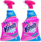 Vanish Professional Oxi Action Carpet and Upholstery Stain Remover Spray 1L, 30 seconds stain removal, Eliminates even strong odours (2 x 1L Spray)