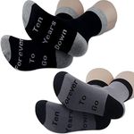 PXTIDY 10th Ten Years Down Forever to Go Couple Socks Long Distance Gift for Girlfriend Boyfriend Anniversary Socks Gift for Him Her (10th anniversary)