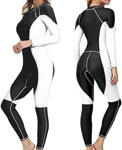 OMGear Diving Skin for Women Men Full Body Swimsuit UV Protection Rash Guard One Piece Swimwear for Swimming Kayaking Surfing Snorkeling Diving Rafting(Black.S)