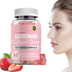 Glutathione Collagen Glow Gummies, Beauty Glutathione Collagen Glow for Women,Organic Collagen Gummies for Dark Spot,Korean Collagen Gummies (1PC)