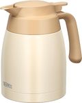 Thermos TTB-1001 CRW Stainless Steel Pot 3.3 gal (1 L) Cream White Thermal Pot, Tabletop Pot, Magic Bottle Structure, Hot and Cold Retention