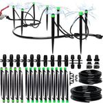 CARPATHEN Irrigation System Kit - Adjustable Premium Garden Watering System for Yard, Lawn, Greenhouse - Complete Drip Irrigation System with Drip Emitters, 1/4 Tubing and Connectors