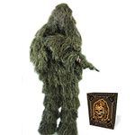 Arcturus Ghost Ghillie Suit: Woodland Camo | Double-Stitched Design with Adjustable Hood and Waist | Camo Hunting Clothes for Men, Military, Sniper, Airsoft, Paintball, and Hunting Ghillie Suit