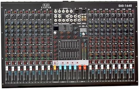 kh 16 Channel Audio Mixer Professional Mixing Console, Aux Path Plus Effects Processor, USB, 4 Aux, 4 Group, Bluetooth, Sound Card, Equalizer, XLR Input, Phantom Power (16 Channel)