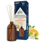 Glade Aromatherapy Reed Diffuser, Home Decor Essential Oils Diffuser Uplifting Fragrance, Pure Happiness with Brazilian Orange & North African Neroli Blossom, 80 ml