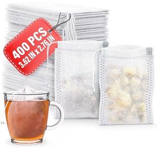 400 Pcs Disposable Tea Bags for Loose Leaf Tea - Reusable Tea Bags Empty Tea Bags for Loose Tea Filter Bags Tea Infuser for Loose Leaf Tea Bags - Loose Leaf Tea Infuser Tea Sachets for Loose Tea