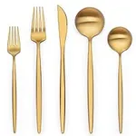 40 Piece Gold Silverware Set for 8,