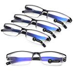 TERAISE 4PCS Value Anti-Blue Light Reading Glasses,Lightweight Comfortable Reader Glasses for Men and Women,Sturdy Computer Reading Glasses Blue Light Blocking Included Eyeglasses Case (1.75X)