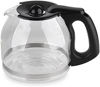 Anbige Replacement Parts 12-Cup Glass Carafe, Compatible with Mr. Coffee Coffee Maker, Replace Part# PLD12-RB, PLD12-RB Series (Black)