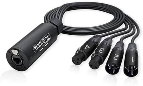 SoundTools CAT Tails MFX – 4 Channel 2 Female + 2 Male XLR to EtherCON Breakout Tails – Send/Return for Analog Audio Over CAT5e/6/7 – Neutrik Connectors – Aluminum Housing for Stage & Live Sound
