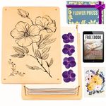 Berstuk Wooden Flower Press for Adults - This Large Flower Press Kit Measures 10.8" (27.5cm) x 6.9" (17.8cm) - Great Gift for Anyone Who Loves Pressed Flowers, Arts and Crafts