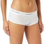 Calvin Klein Women's Short Hipster, White (White 100), 32R (Manufacturer size: X-Large)