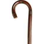 Gents Economy Natural Wooden Chestnut Walking Stick with Crook Handle