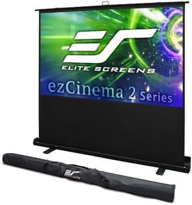 Elite Screens ezCinema 2, 95-inch 16:9 Manual Floor Pull Up Scissor Backed Projector Screen, Portable Home Office Classroom Front Projection w/ Carrying Bag, US Based Company 2-YEAR WARRANTY, F95XWH2