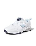 New Balance Women's 624v5 Sneakers, White Light Blue, 4 UK X-Wide