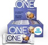 ONE Protein Bars, Blueberry Cobbler, Gluten Free Protein Bars with 20g Protein and only 1g Sugar, Snacking for High in Protein Diets, 60g (12 Pack) [Packaging May Vary]