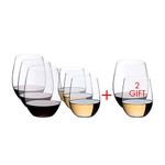 Riedel O Chardonnay et Cabernet Verres à vin sans pied 5414/50, Lot de 8, clair