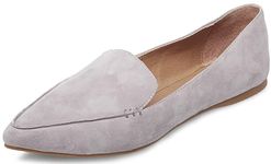 Steve Madden Women's Feather Loafer Flat grey Size: 6 Wide