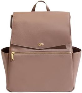 Freshly Picked Classic II Diaper Bag Backpack, Wipeable Vegan Leather Diaper Bag With Changing Pad, Convertible (Heather V2)